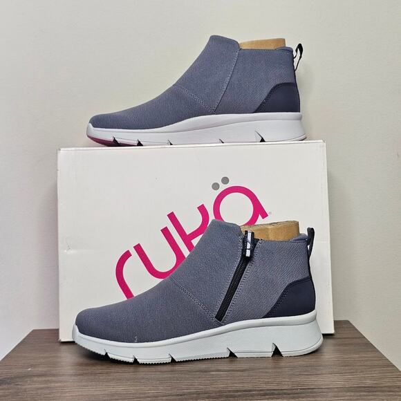 Ryka Women's Companion Water Repellent Ankle Booties Size 8 Folkblue NWT - Picture 1 of 10